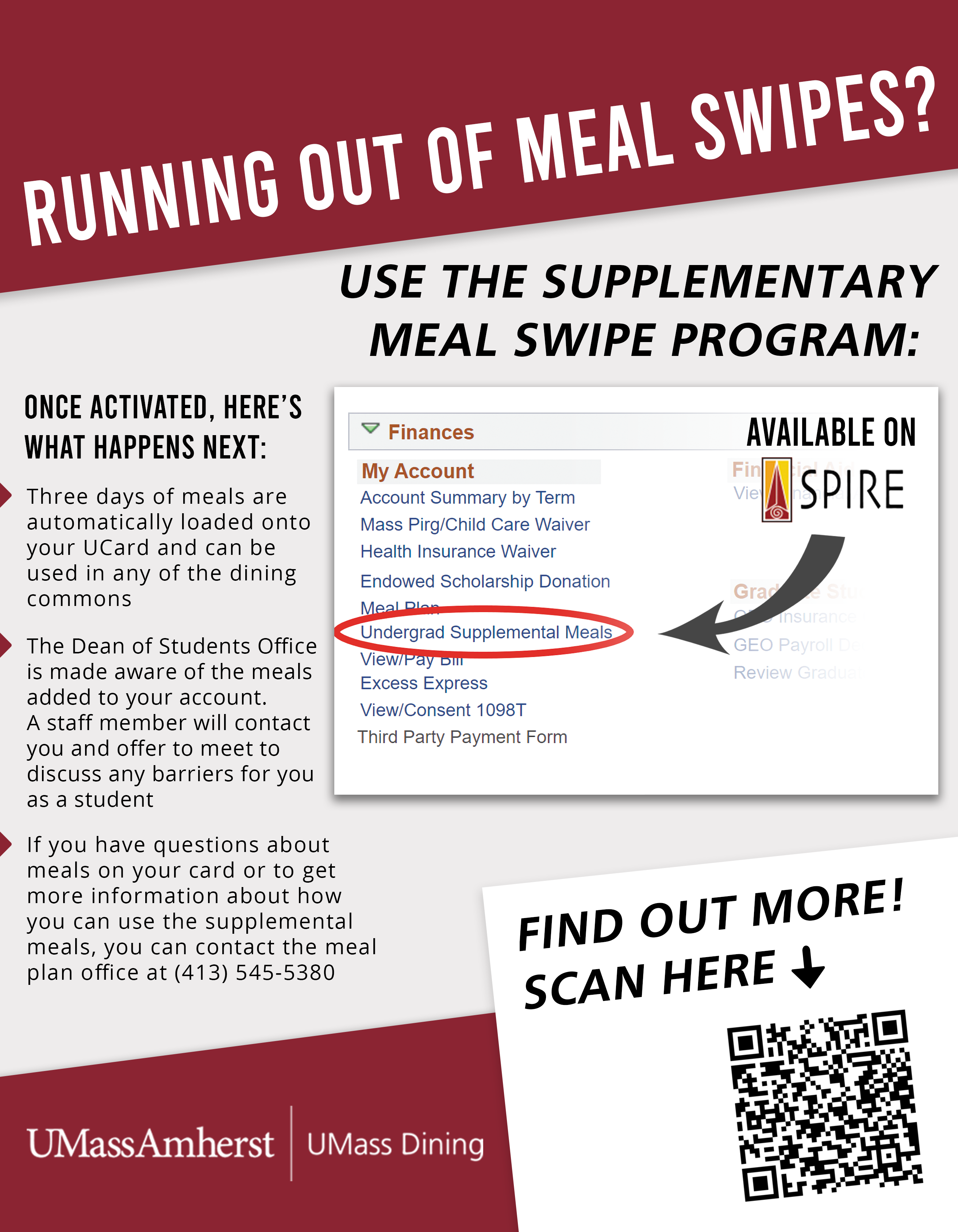 A poster advertising a supplementary meal program